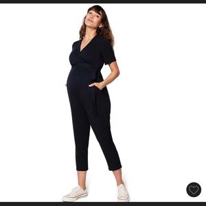 Isabel Maternity by Ingrid & Isabel Black Knit Jumpsuit